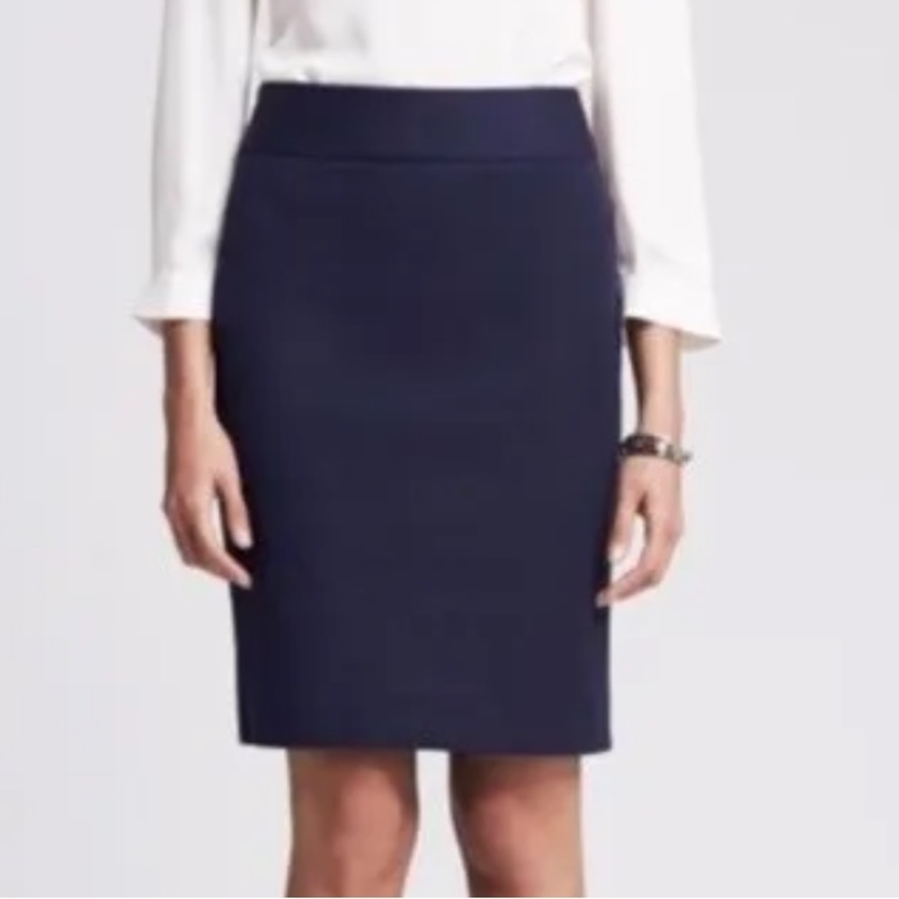 Banana Republic Blue Stretch Mini Skirt Size 6 Above Knee, Business Casual